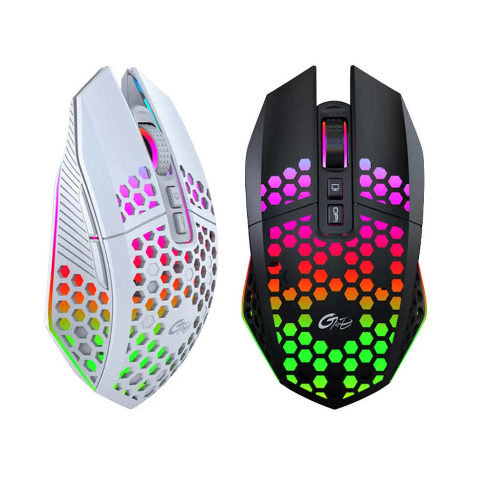 Gaming Mouse Rechargeable 2.4G Wireless Mouse 8 Keys 1600DPI Adjustable Ergonomic RGB LED Backlit Gamer Mouse For Laptop PC