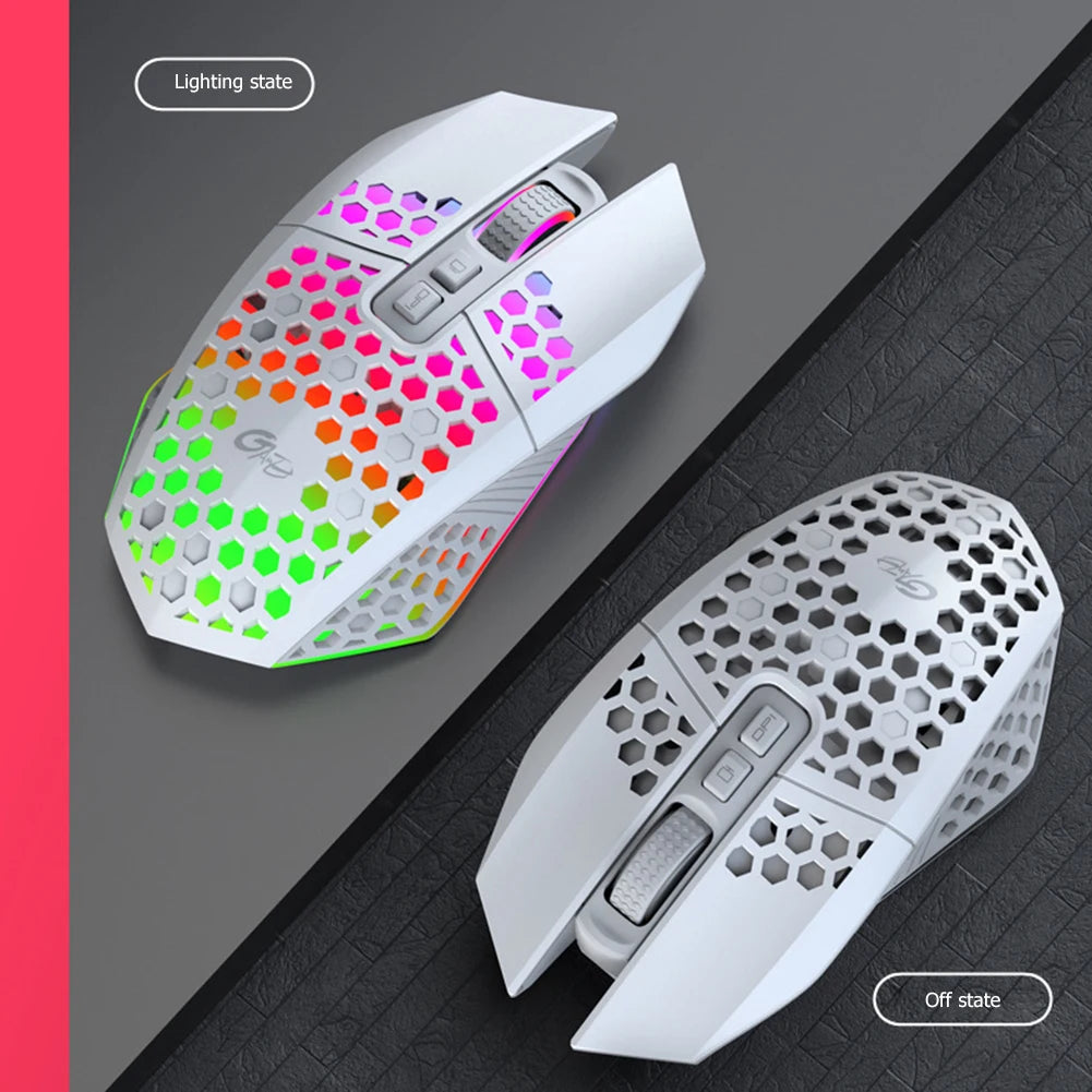 Gaming Mouse Rechargeable 2.4G Wireless Mouse 8 Keys 1600DPI Adjustable Ergonomic RGB LED Backlit Gamer Mouse For Laptop PC