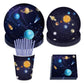 New Space Planet party Plate Napkins cups Tableware stars party for Astronaut Happy Birthday Party Supplies Universe Decorations