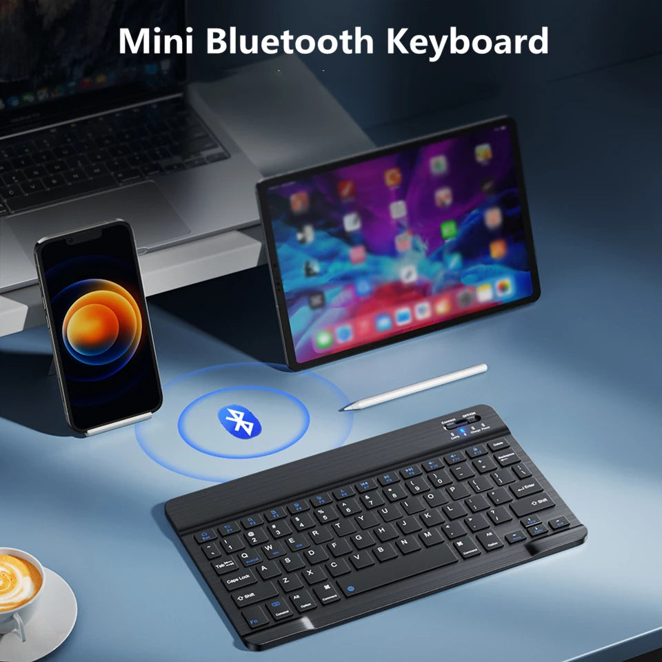 Keyboard Wireless Bluetooth 5.0 2.4G Russian/English Keycaps Mouse Combo USB C Receiver For MacBook iPad PC Tablet Rechargeable