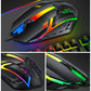 RGB Gaming Keyboard and Mouse Kit Backlit USB Wired Computer Keyboard and Mouse Combo 104 Keycaps for Pc Gamer Laptop