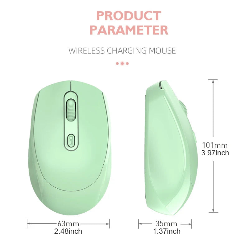 2.4G Wireless Mouse Gaming Mouse Battery Macaron Multicolor Wireless Mouse Mute Ergonomic Mouse Backlit Mice For Laptop