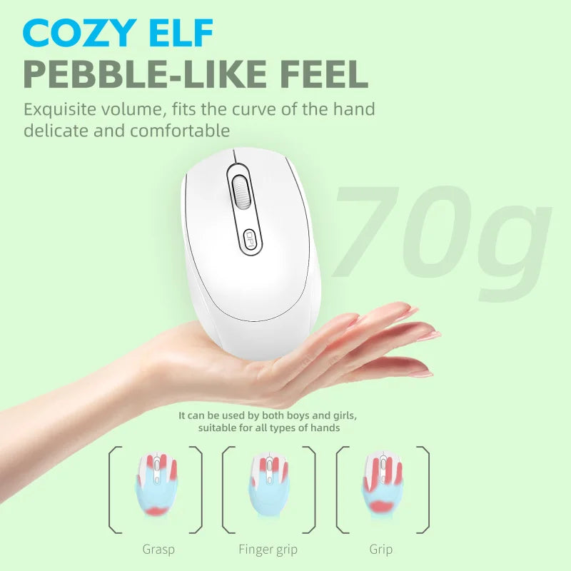 2.4G Wireless Mouse Gaming Mouse Battery Macaron Multicolor Wireless Mouse Mute Ergonomic Mouse Backlit Mice For Laptop