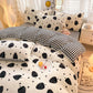 New Style Comfortable Soft Milk Velvet Bedding Velvet Duvet Cover Bedspread Pillowcases Set Blanket Bed Sheet Set