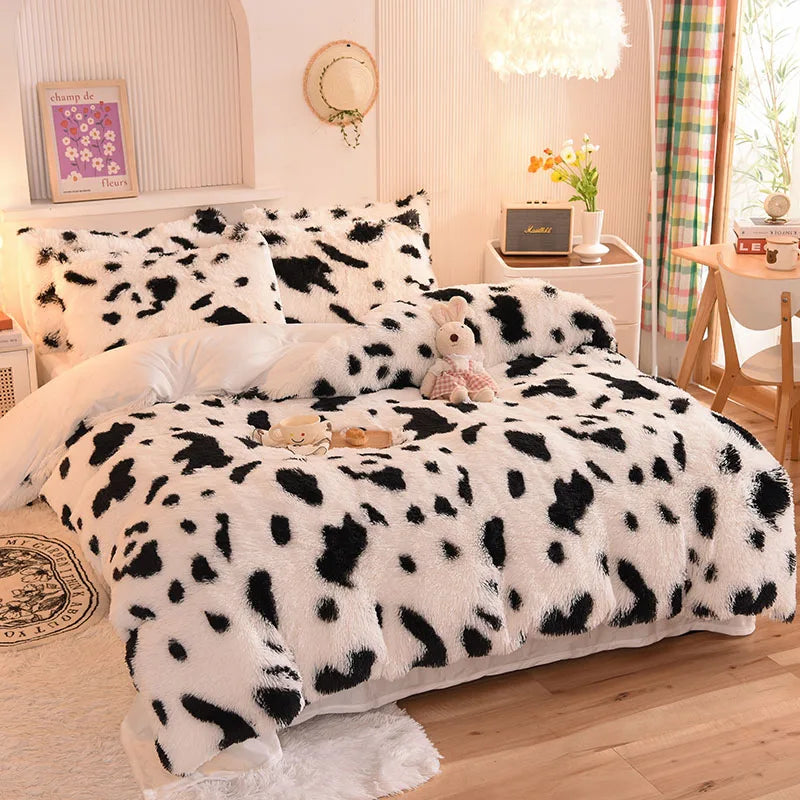 Hot Sales Super Soft Mink Velvet Bedding Imitation Mink Velvet Duvet Cover Bedspread Pillowcases Set Blanket Bed Sheet Set