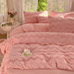 Super Soft Velvet Fleece Bedding Warm Imitation Rabbit Plush Duvet Cover Bedspread Pillowcases Set Blanket Bed Sheet Set