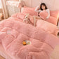 Hot Sales Comfortable Soft Mink Velvet Bedding Faux Animal Fur Duvet Cover Bedspread Pillowcases Set Blanket Bed Sheet Set