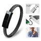 Mobile Phone Charging Cable Leather Bracelet for Men Data Cable Hand Chain Send Gift to Husband USB Charging Cable Wrist Strap