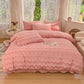 Super Soft Velvet Fleece Bedding Warm Imitation Rabbit Plush Duvet Cover Bedspread Pillowcases Set Blanket Bed Sheet Set